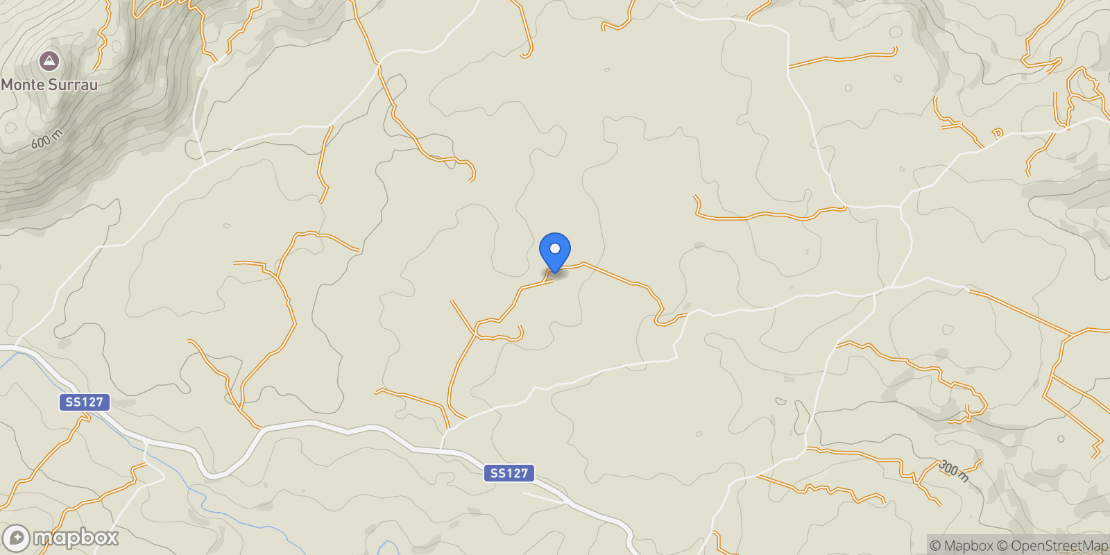 Map showing Via Li Crineddi, Sardinia, Italy.