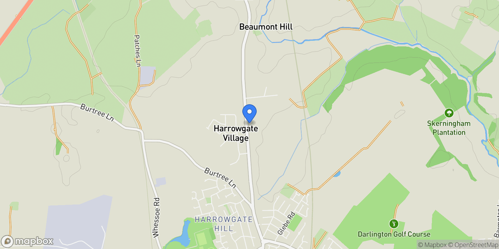 Map showing Darlington, England, United Kingdom.