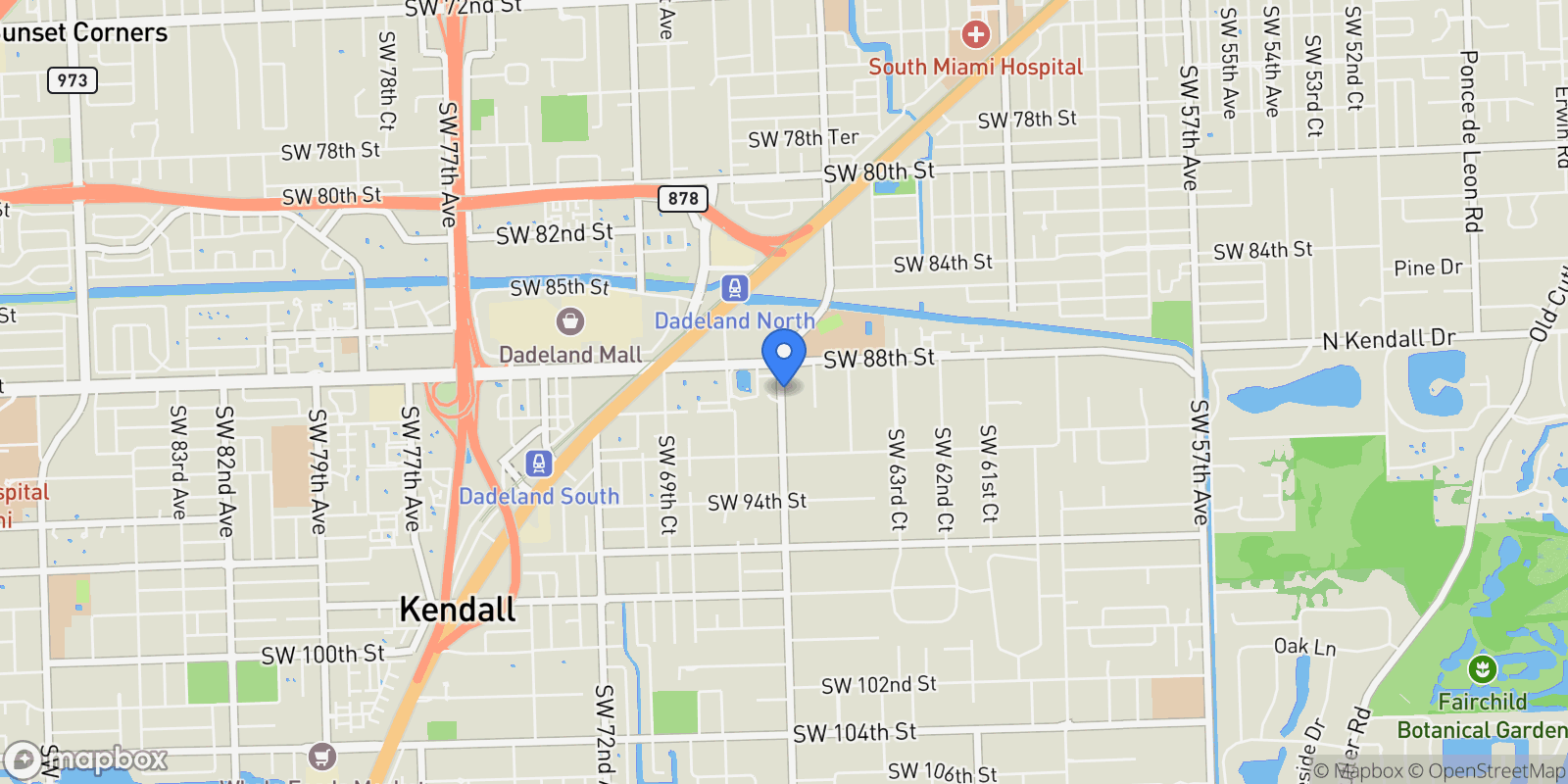 Map showing 8923 Ludlam Rd., Coral Gables, Florida, United States.