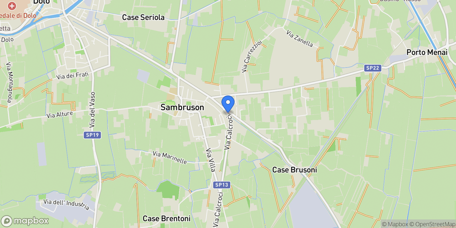 Map showing Sambruson, Sambruson, Veneto, Italy.