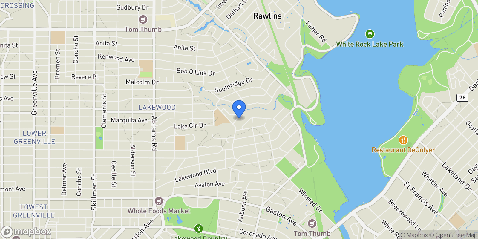 Map showing 3124 Sperry Street, Dallas, Texas, United States.