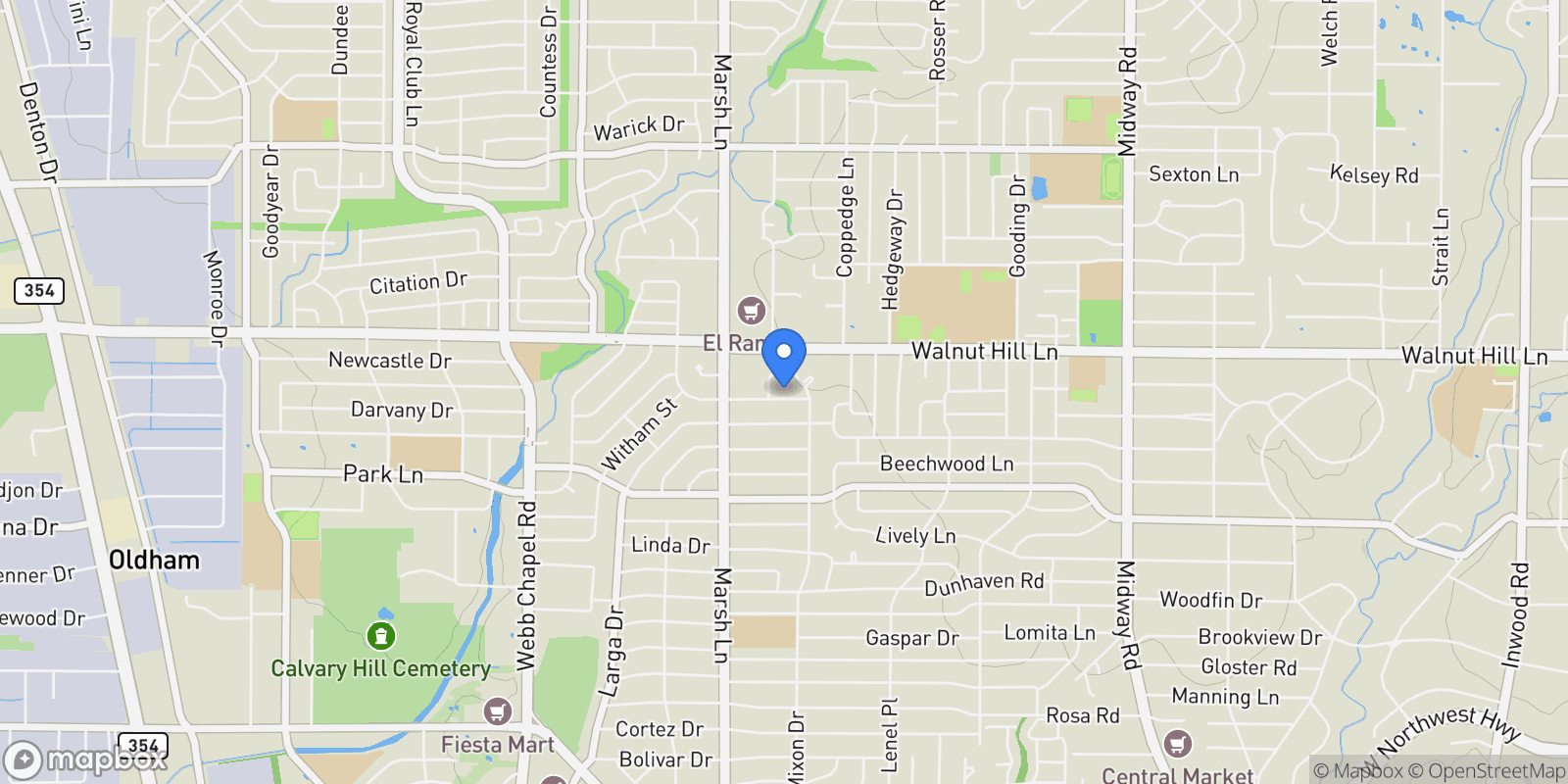 Map showing 3761 Seguin Drive, Dallas, Texas, United States.