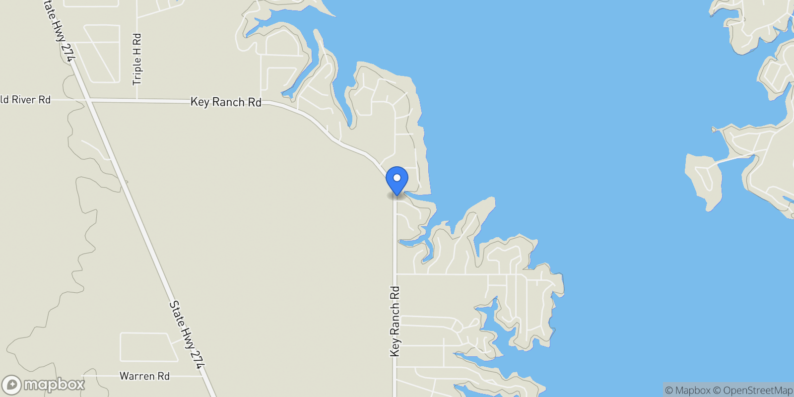 Map showing 107 Slaughter Ranch Road, Trinidad, Texas, United States.