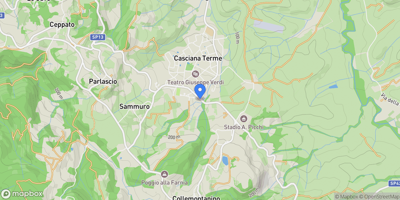 Map showing Casciana Terme, Tuscany, Italy.