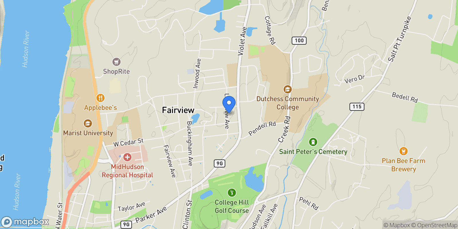 Map showing 10 Lakeview Avenue, Spackenkill, New York, United States.