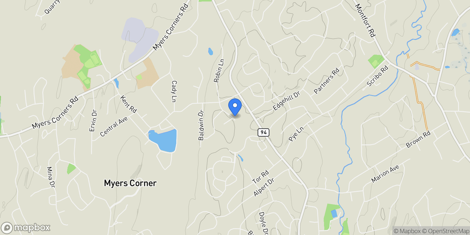 Map showing 17 Applesauce Lane, Wappingers Falls, New York, United States.
