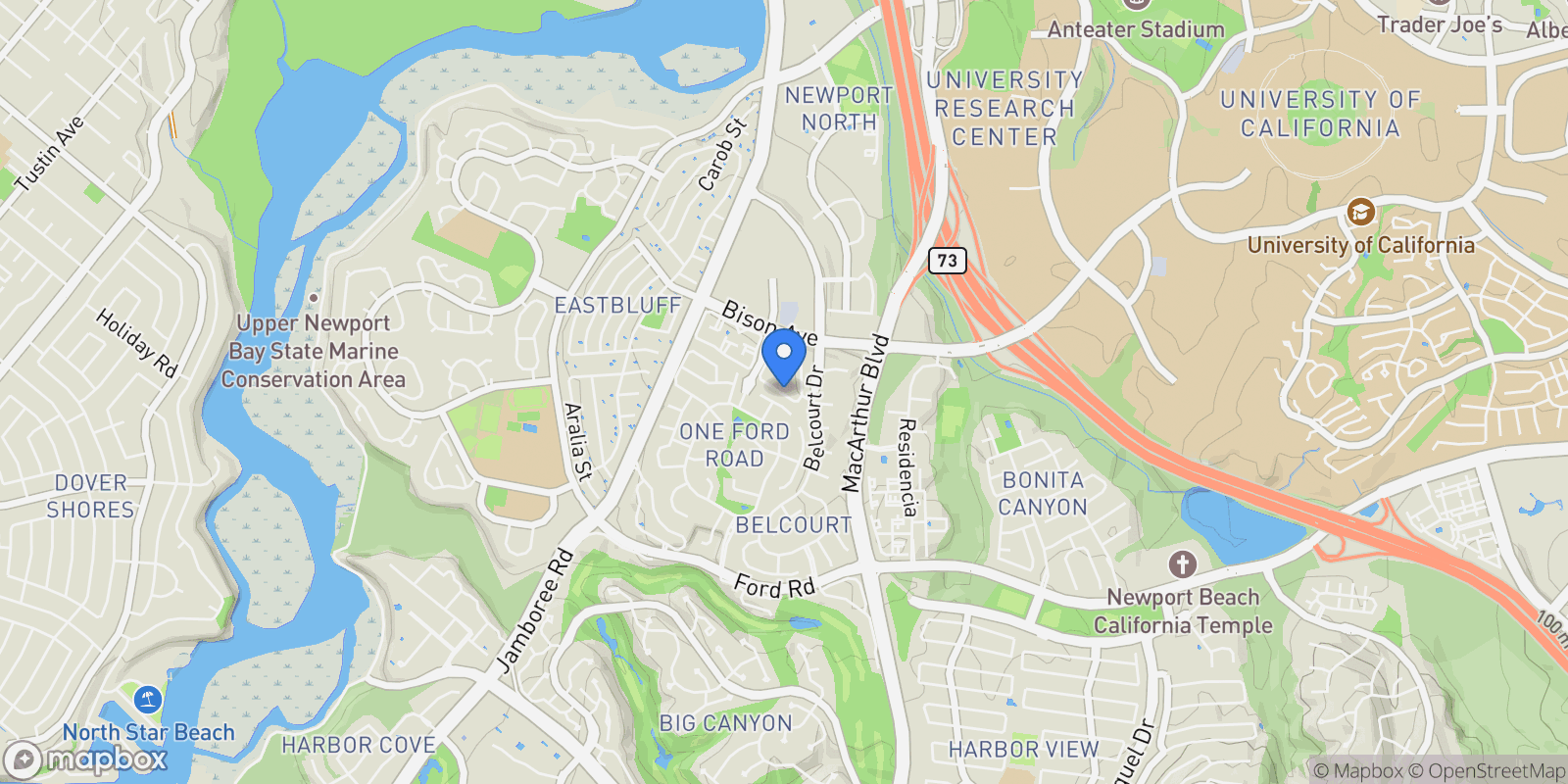 Map showing 81 Hillsdale Drive, Newport Beach, California, United States.