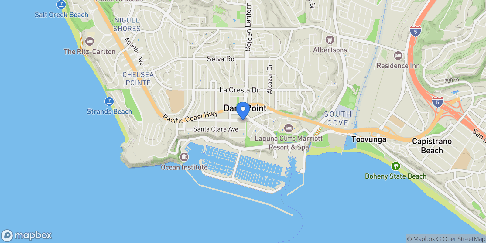 Map showing 24722 Del Prado 206, Dana Point, California, United States.