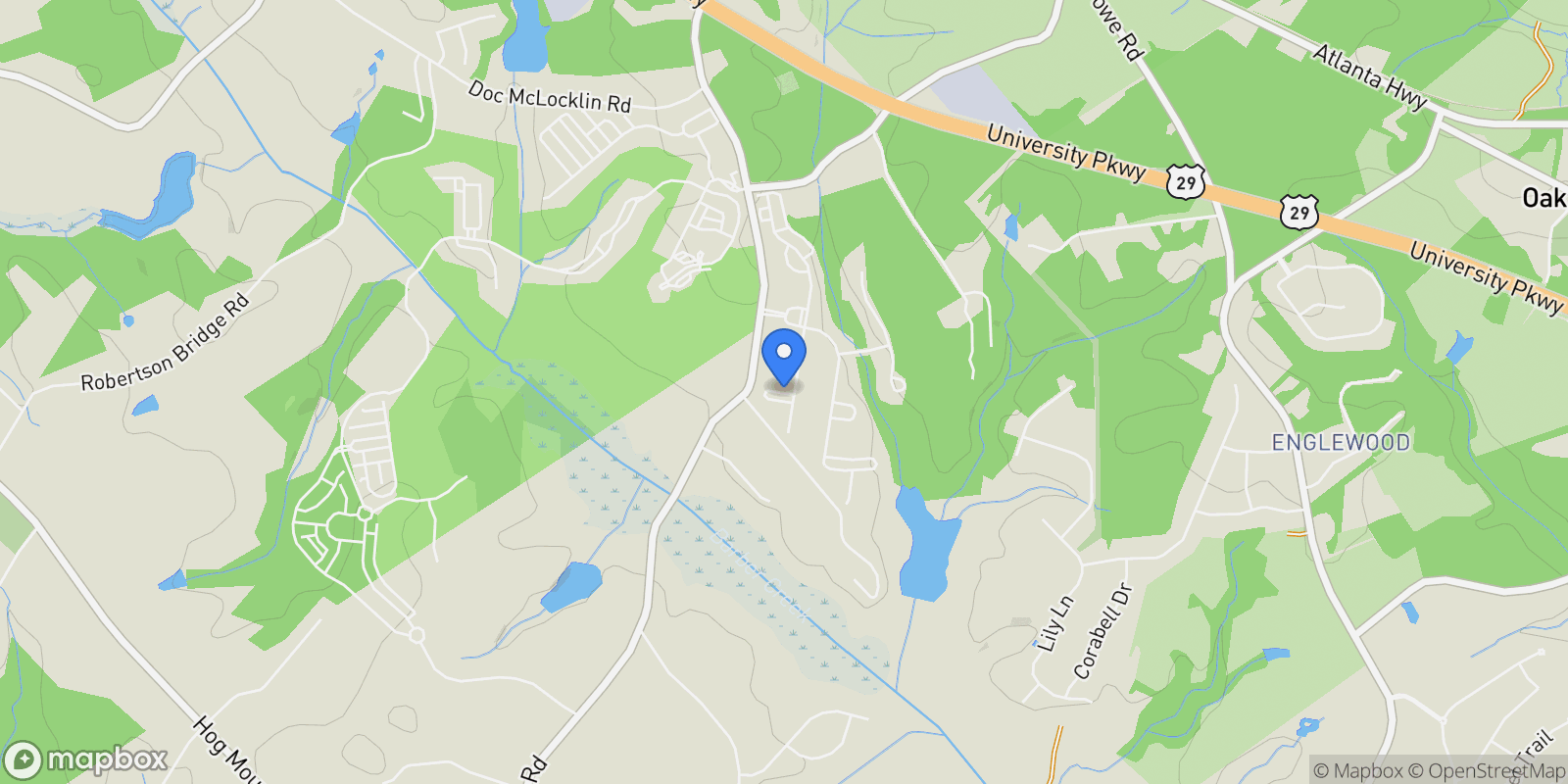 Map showing 1460 Autumn Park, Winder, Georgia, United States.