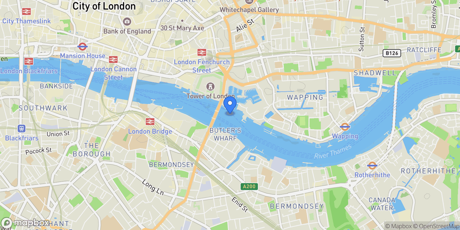 Map showing Sugar Quay, City of London, London, United Kingdom.