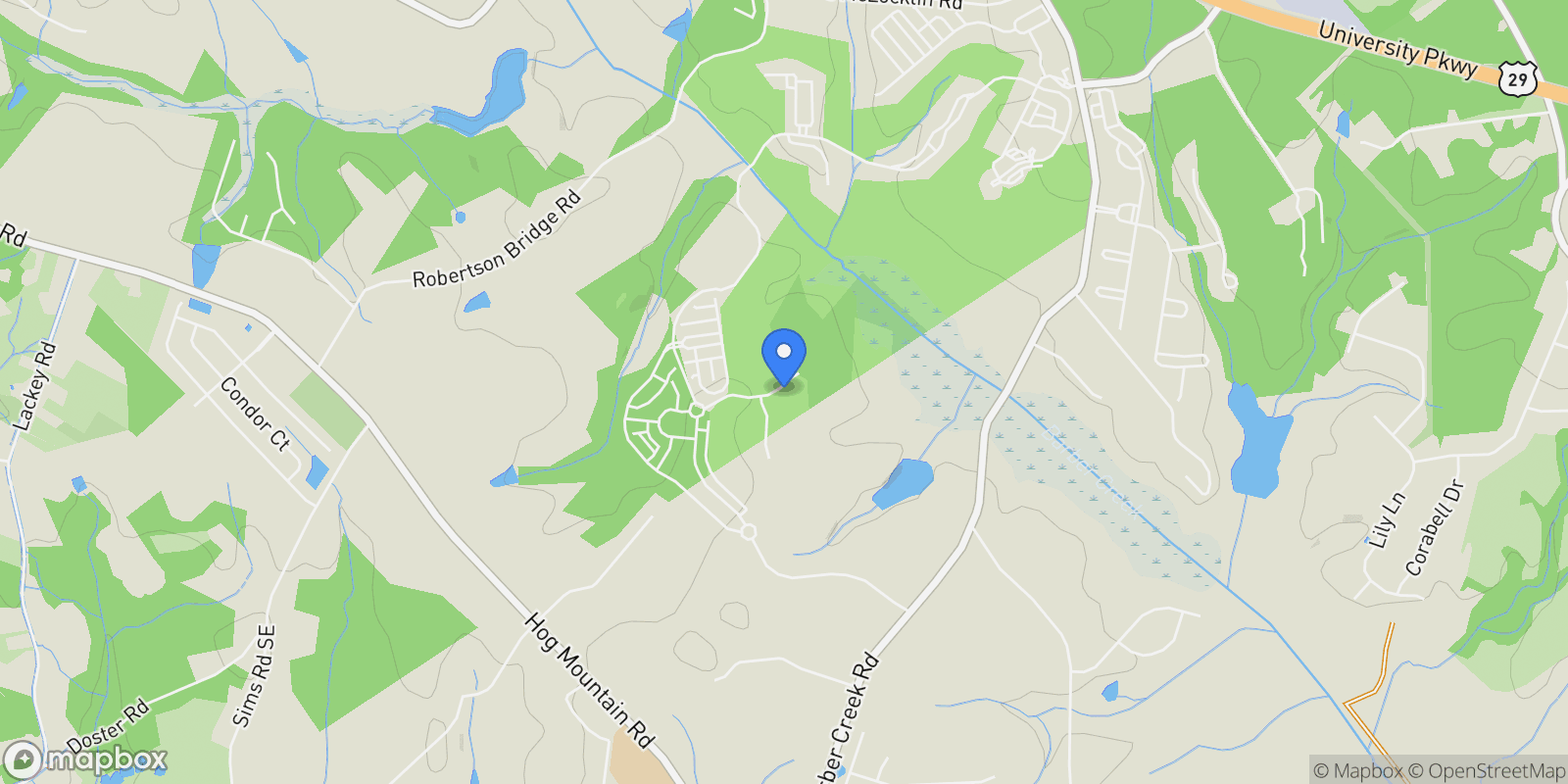 Map showing 2819 Kestrel Drive, Winder, Georgia, United States.