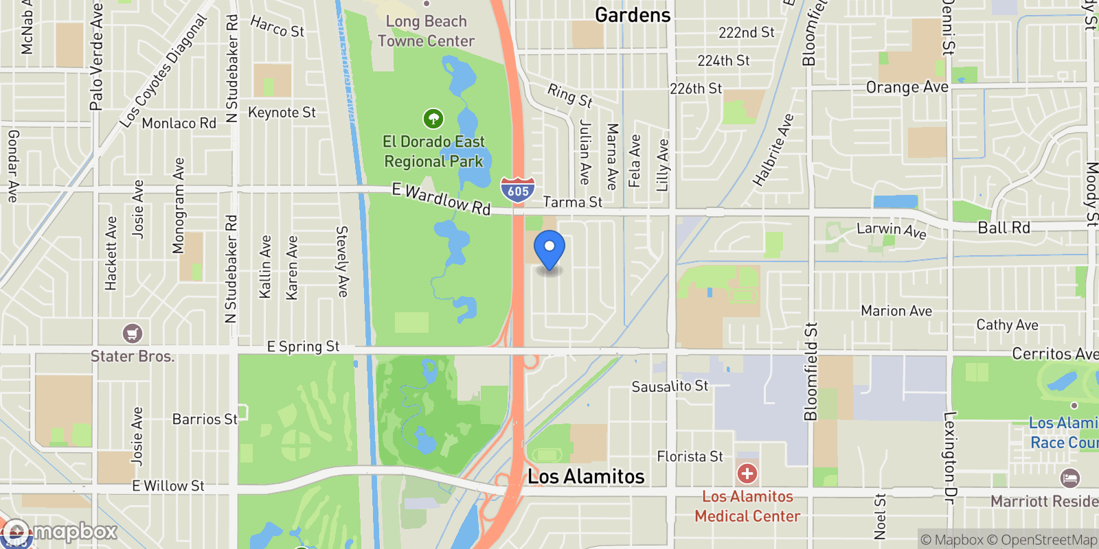 Map showing 3176 Armourdale, Signal Hill, California, United States.