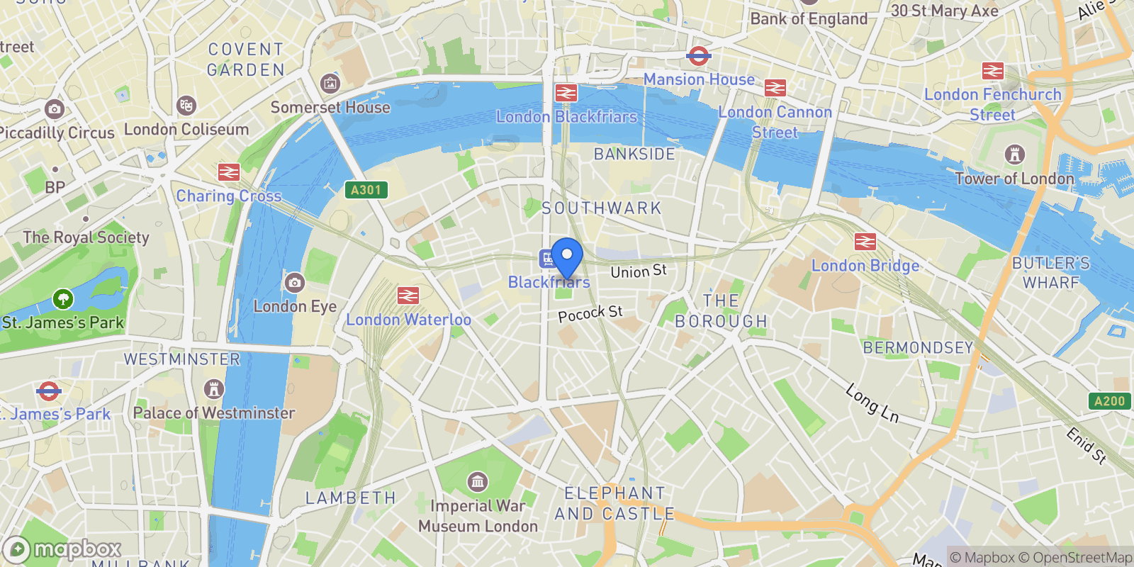 Map showing Triptych Place, 10th Floor, Southwark, London, England, United Kingdom.