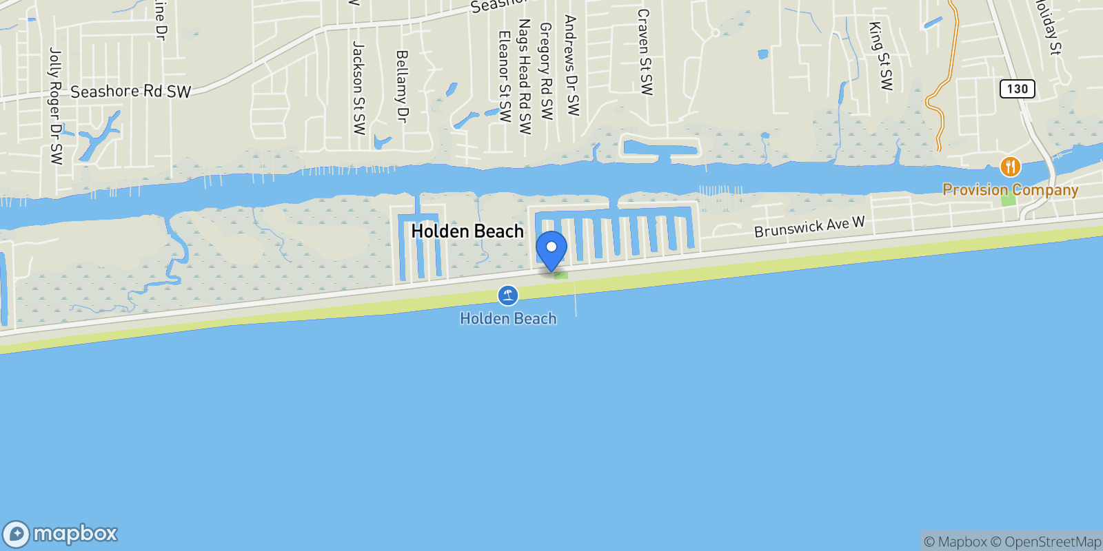 Map showing 467 Ocean Boulevard W lot, Holden Beach, NC, 28462, USA, 28462, North Carolina, United States.