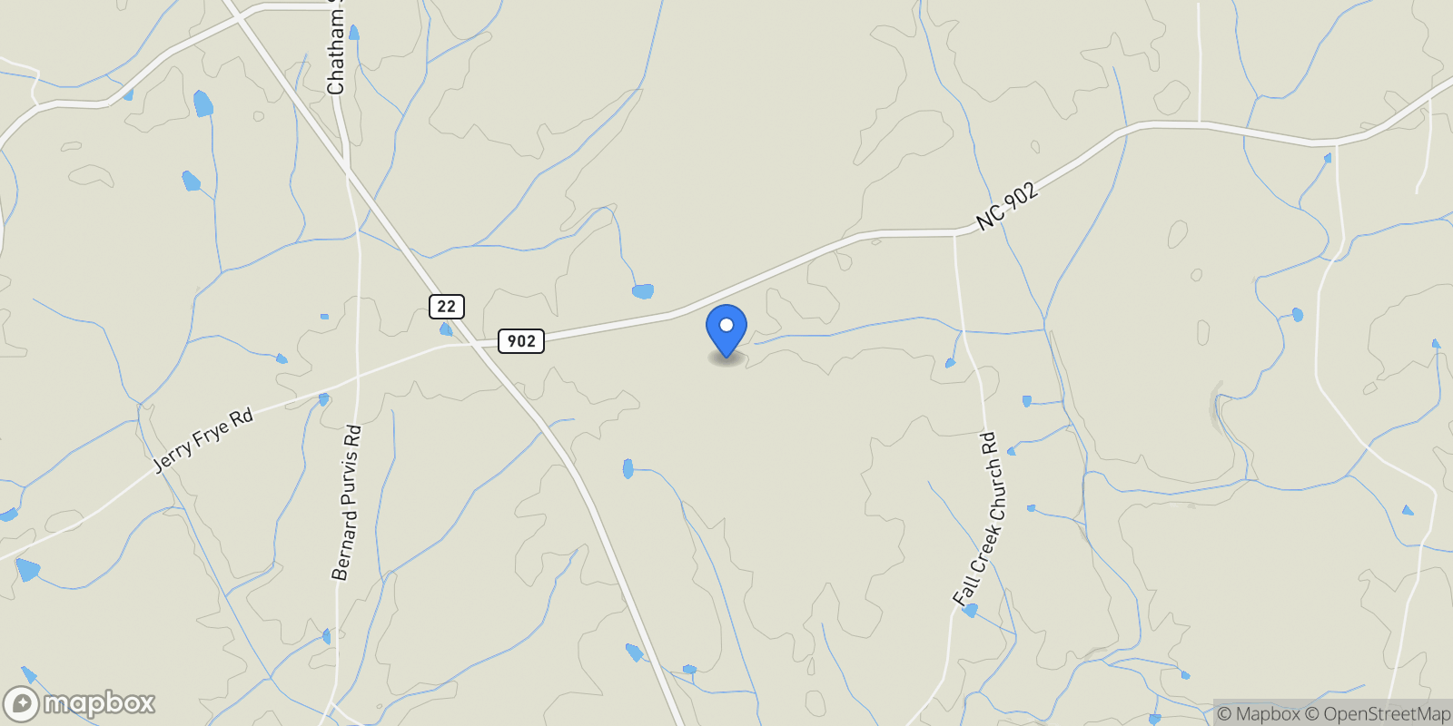 Map showing 23901 Nc Highway 902, Bennett, North Carolina, United States.