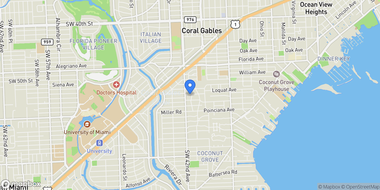 Map showing 4160 Lybyer Ave, Miami, Florida, United States.
