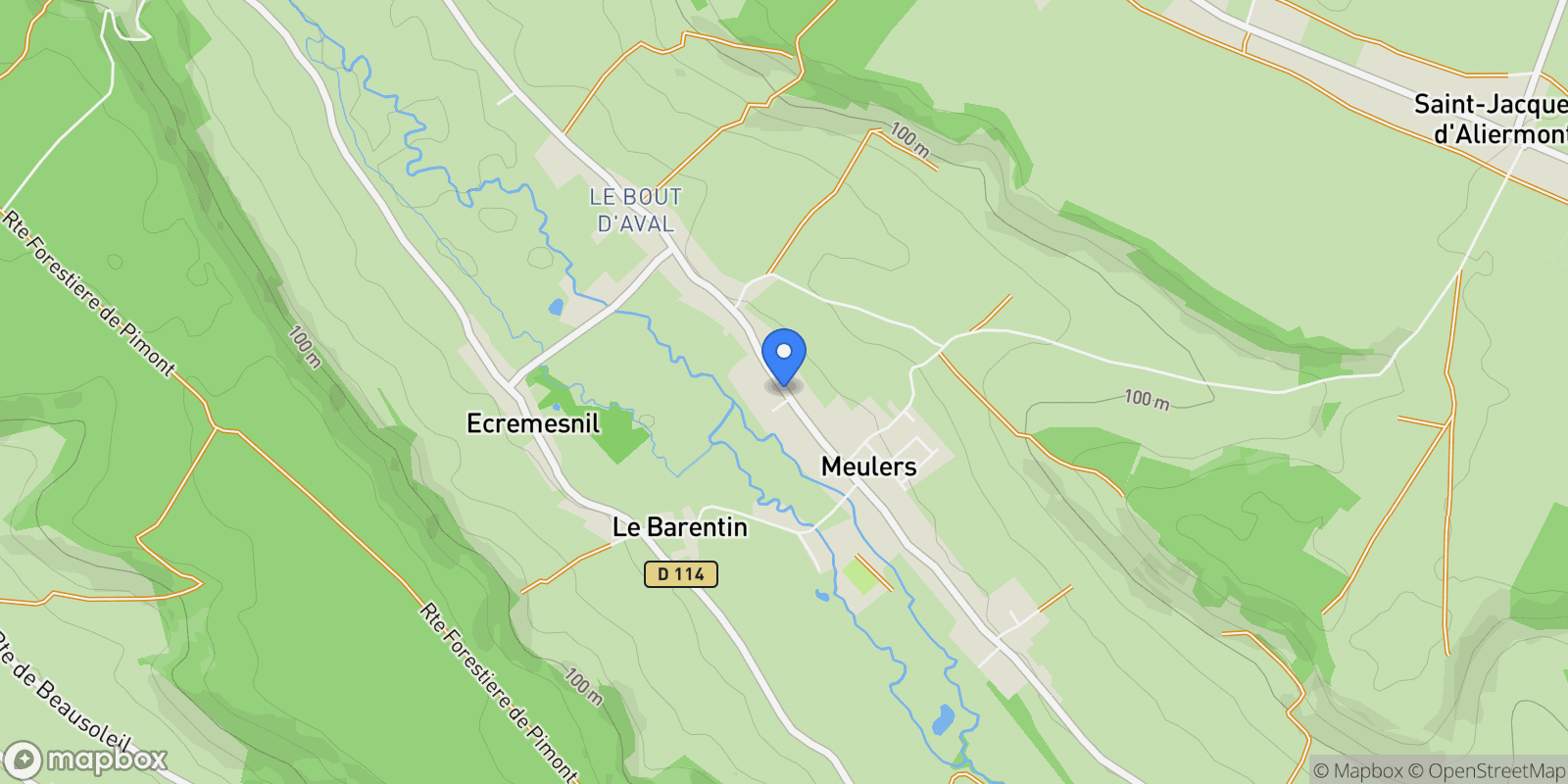Map showing Meulers, Meulers, Meulers, Normandy, France.