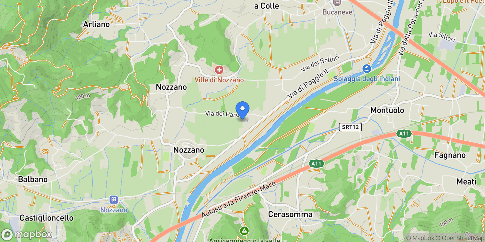 Map showing Via di Poggio Seconda,, Lucca, Italy.