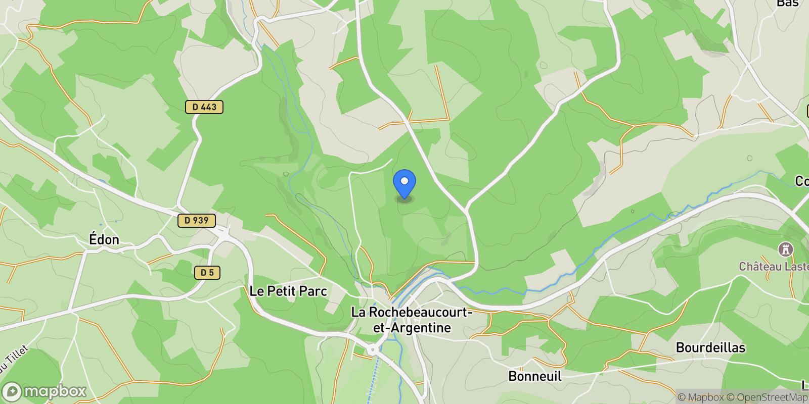Map showing Combiers, Nouvelle-Aquitaine, France.