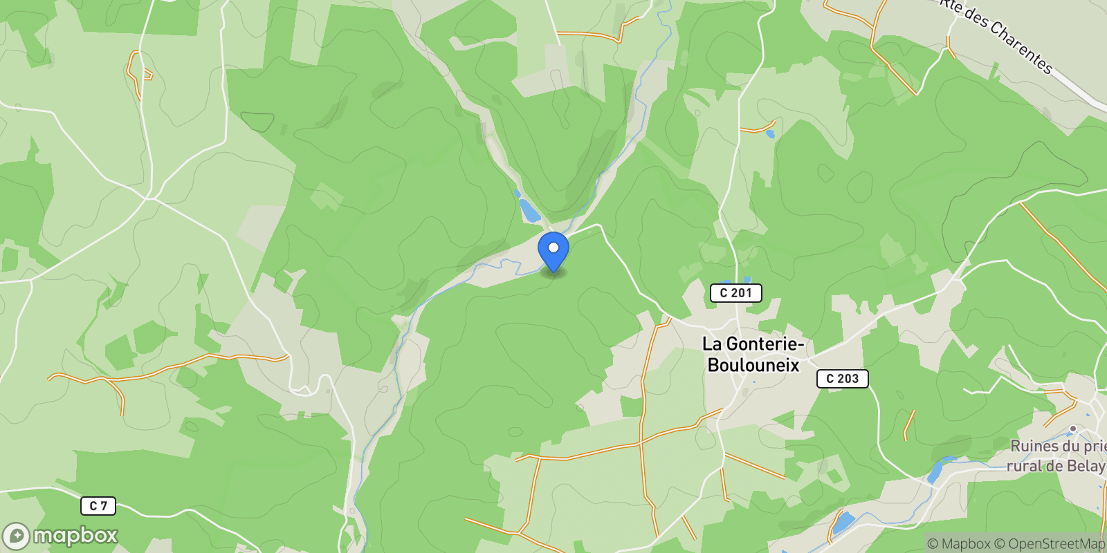 Map showing Brantôme en Périgord, Nouvelle-Aquitaine, France.