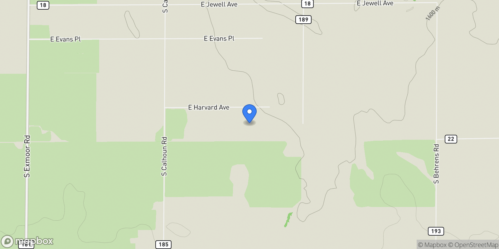 Map showing 69024 E Harvard Avenue, Byers, Colorado, United States.