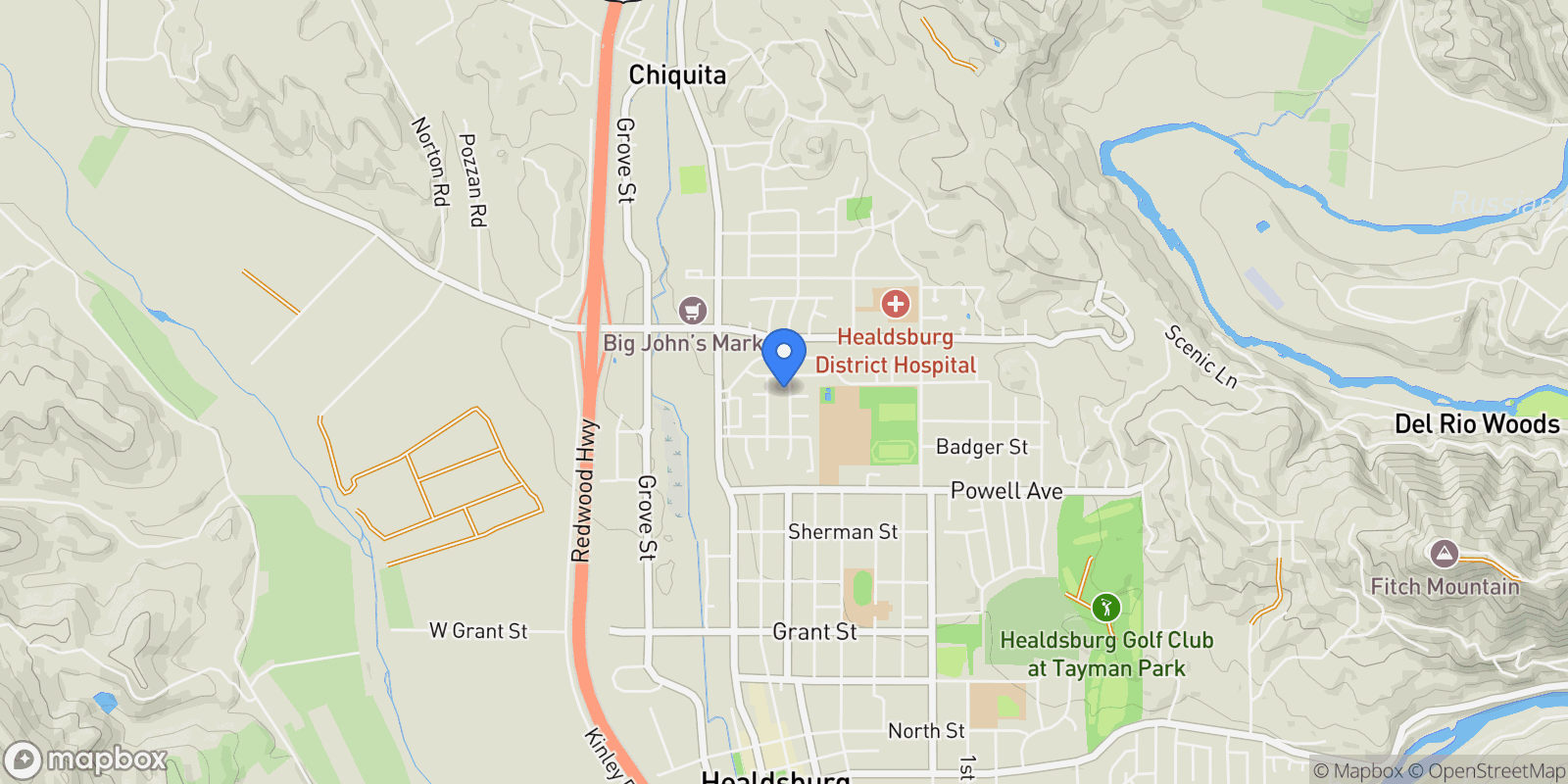 Map showing 1037 Lupine Road, Healdsburg, CA, 95448, USA, Healdsburg, California, United States.