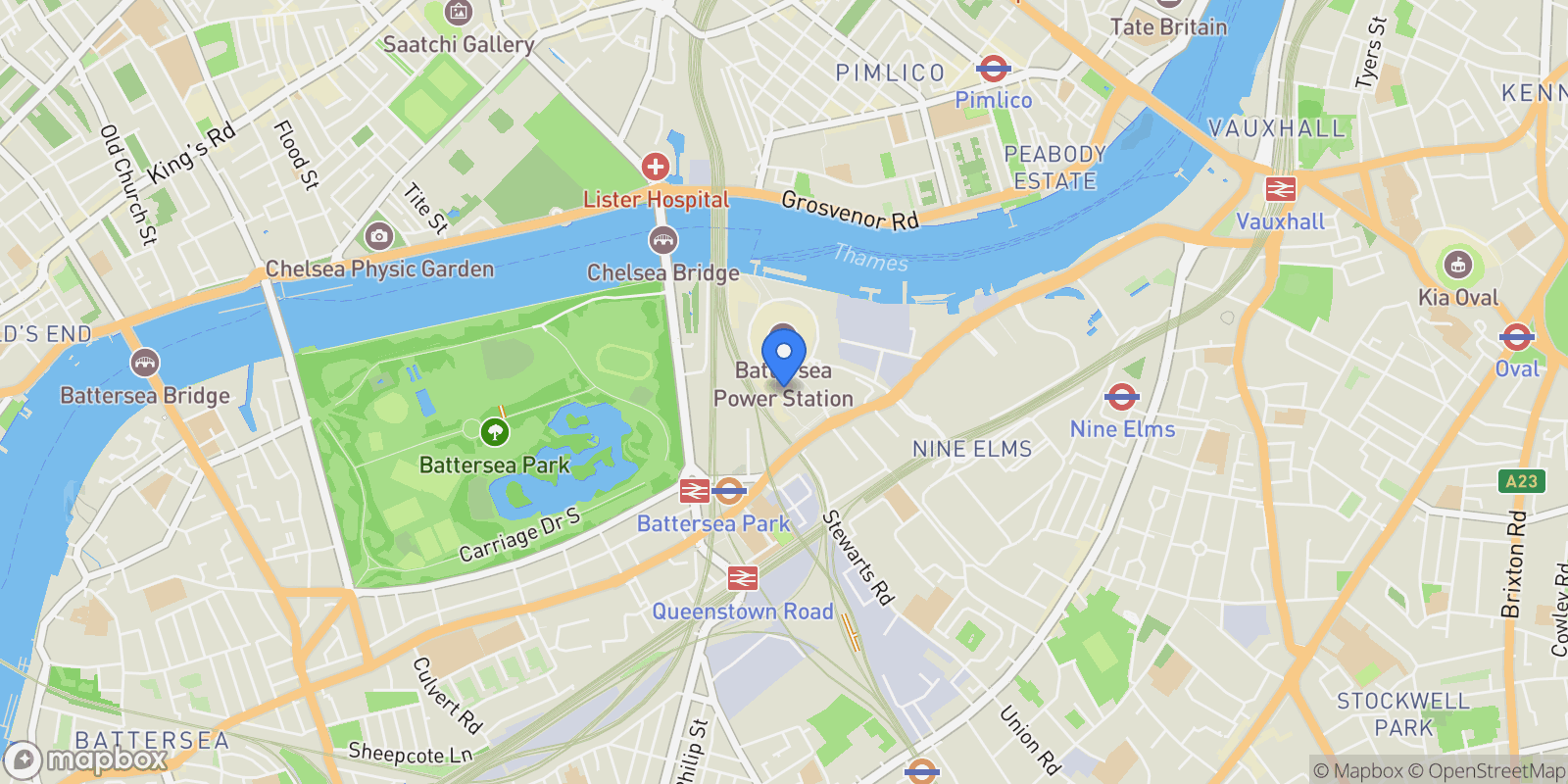 Map showing Bessborough House, London, England, United Kingdom.