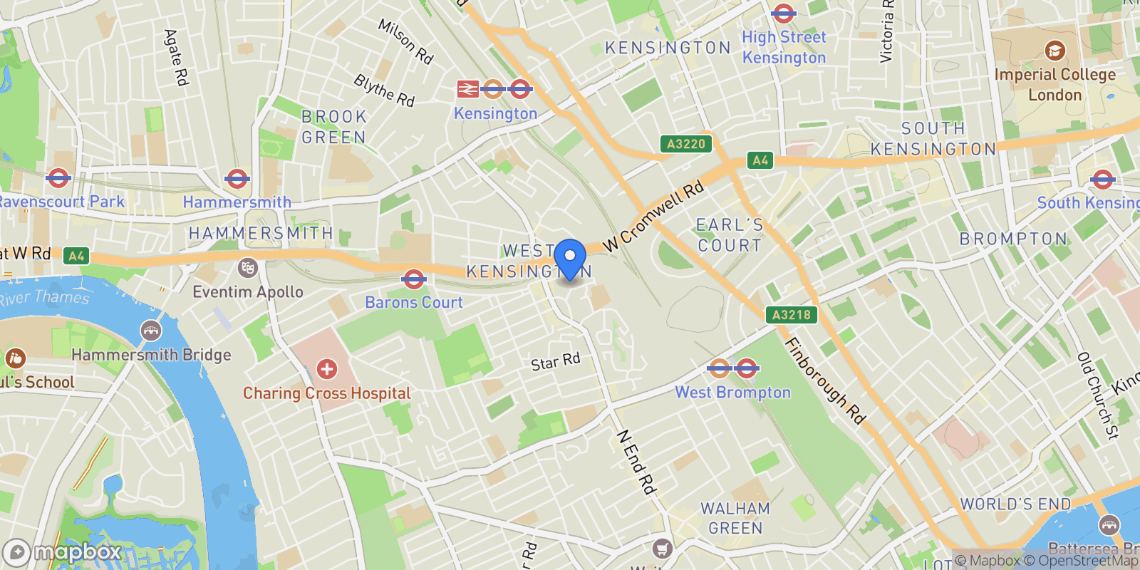 Map showing Thomas Earle House, London, England, United Kingdom.