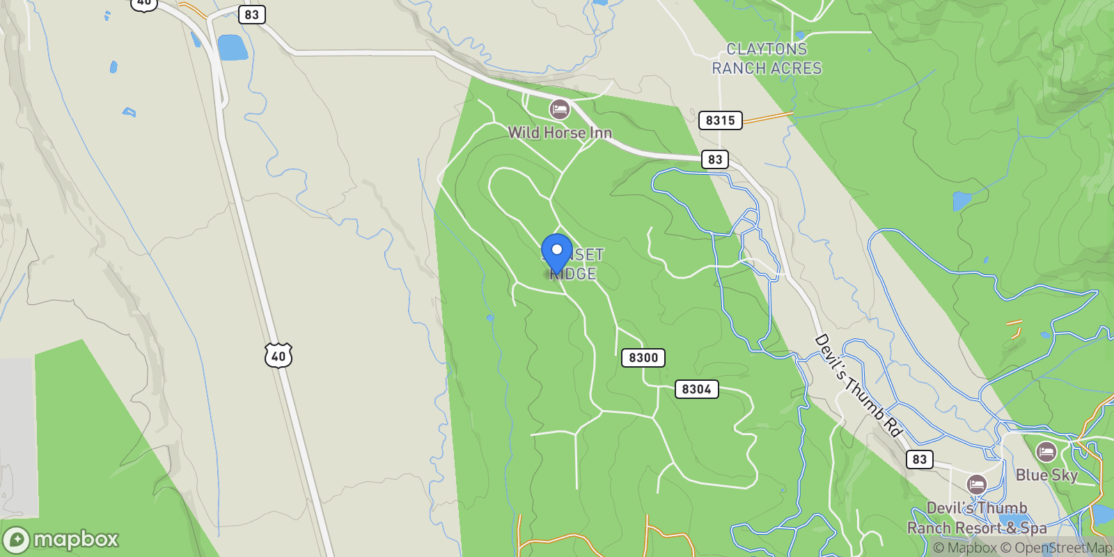 Map showing 127 County Rd 8030, Fraser, Colorado, United States.