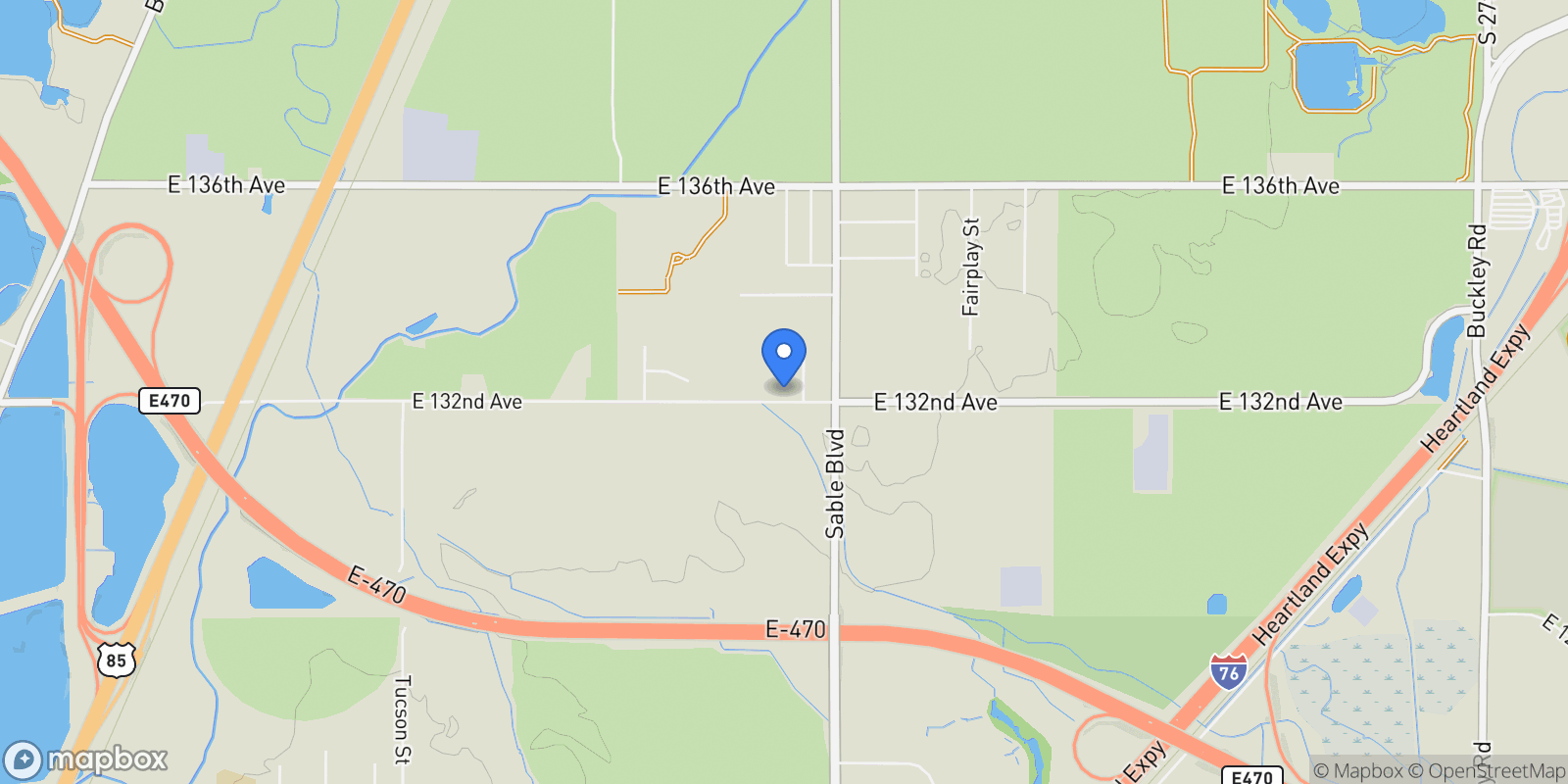 Map showing 13231 Dillon Street, Brighton, Colorado, United States.