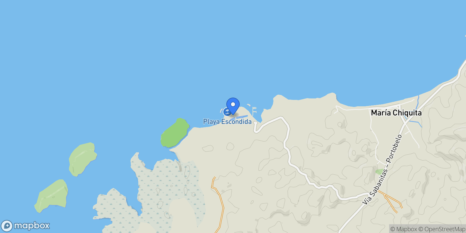 Map showing Maria Chiquita, Colón Province, Panama, Maria Chiquita, Colón Province, Panama.