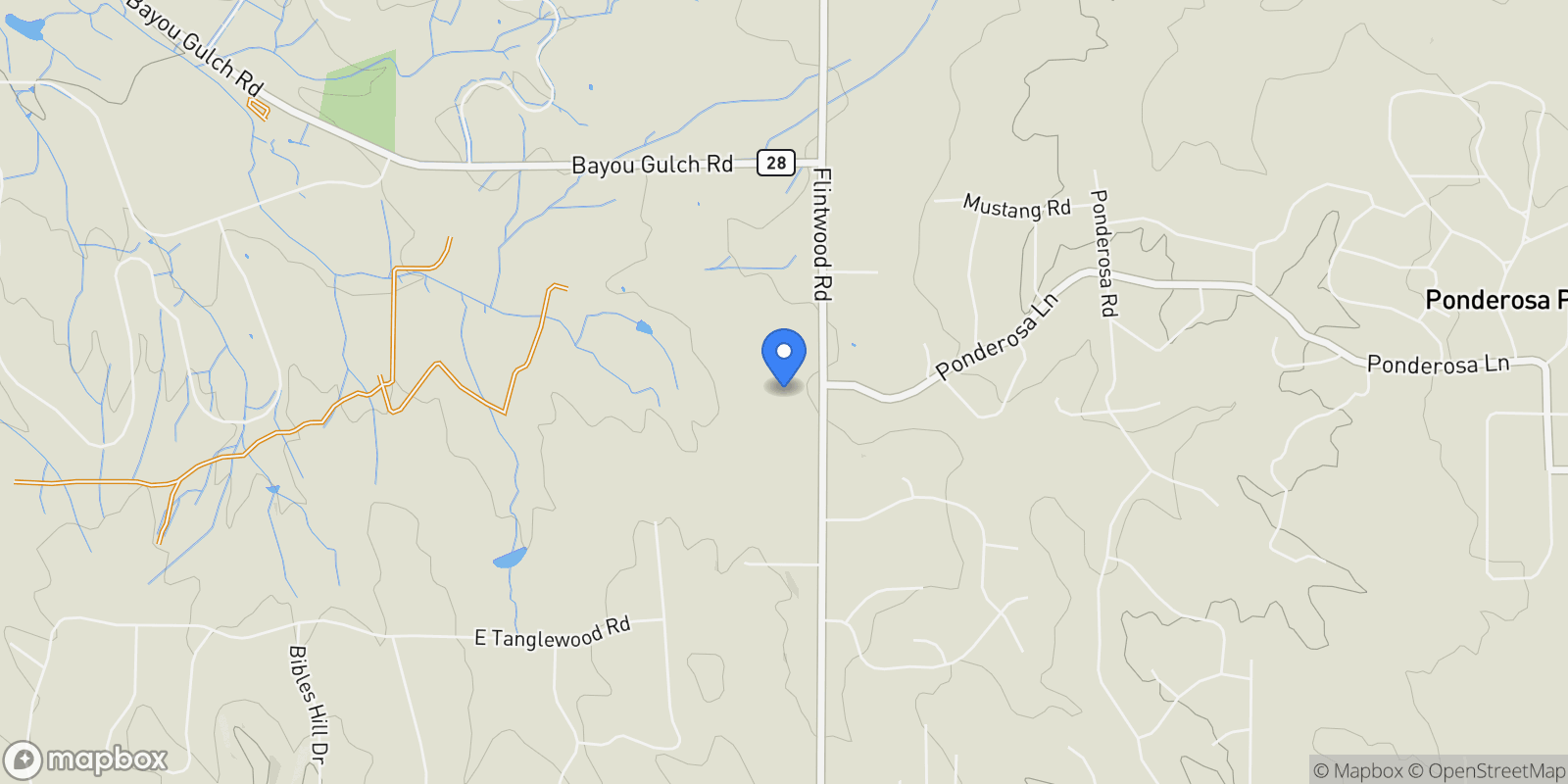Map showing 2937 Hidden Den Court, Franktown, Colorado, United States.
