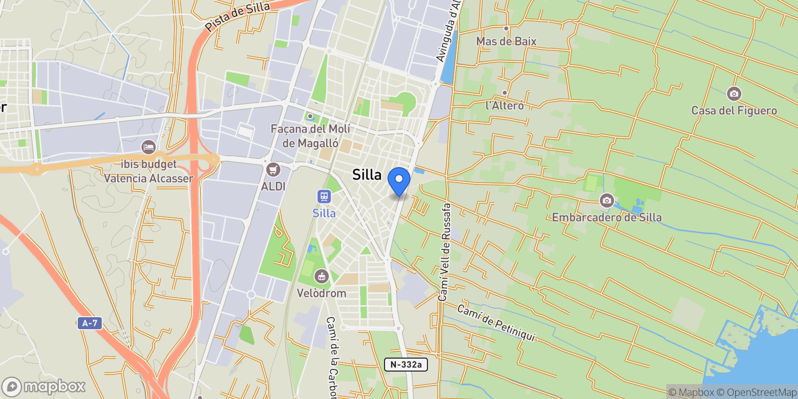 Map showing Comunidad valenciana, Silla, VALENCIA, Silla, Silla, Valencian Community, Spain.