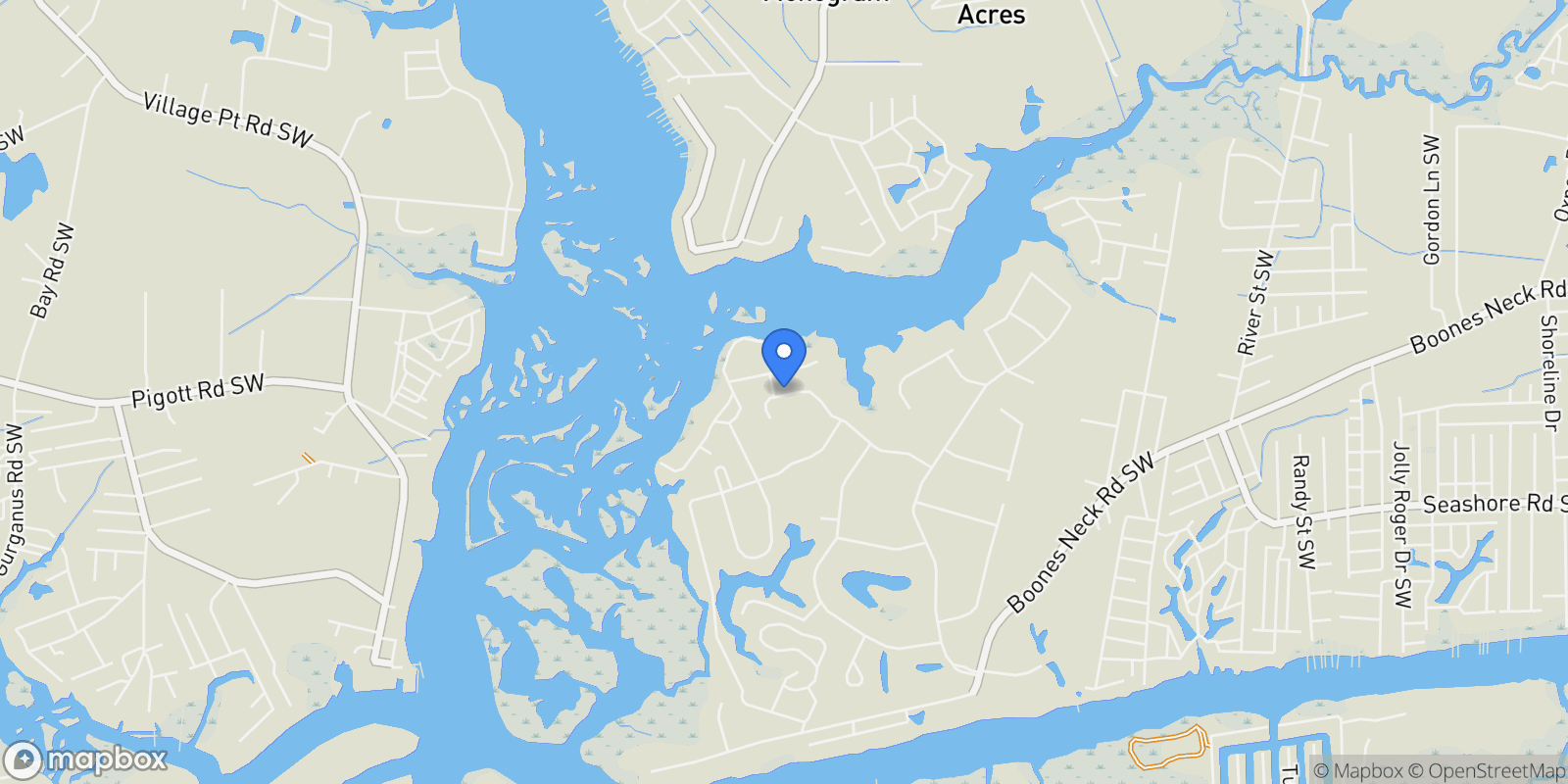 Map showing 3468 Eagle Crest Drive SW, Shallotte, North Carolina, United States.