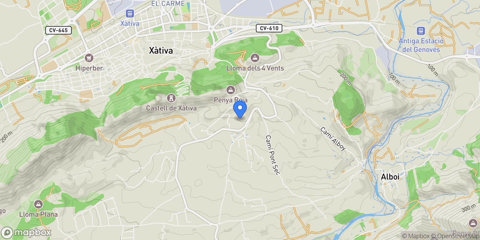 Map showing Vallfarta, Xativa, VALENCIA, Xativa, Xativa, Valencian Community, Spain.