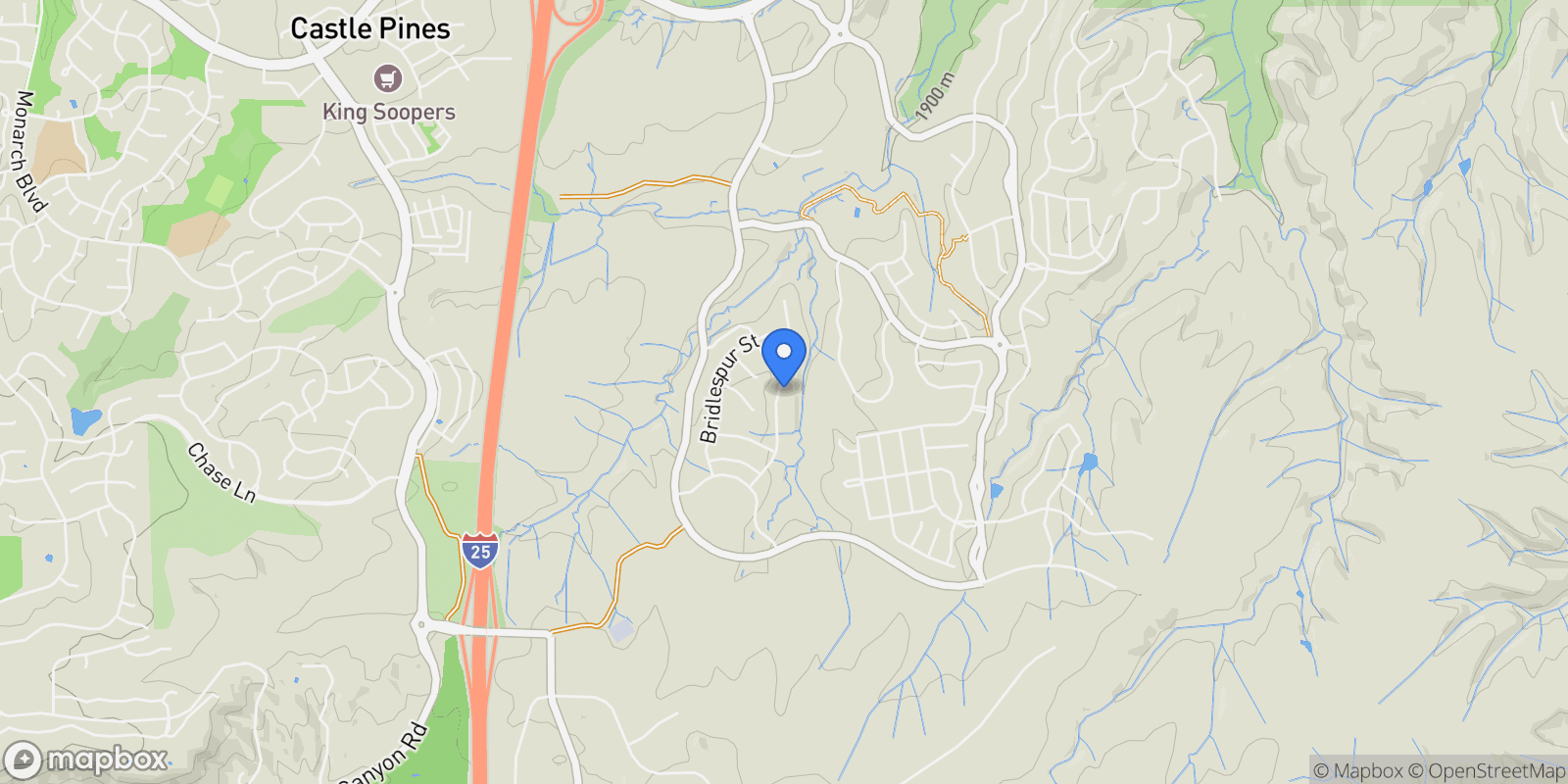 Map showing 6610 Fawn Path Lane, Castle Rock, Colorado, United States.