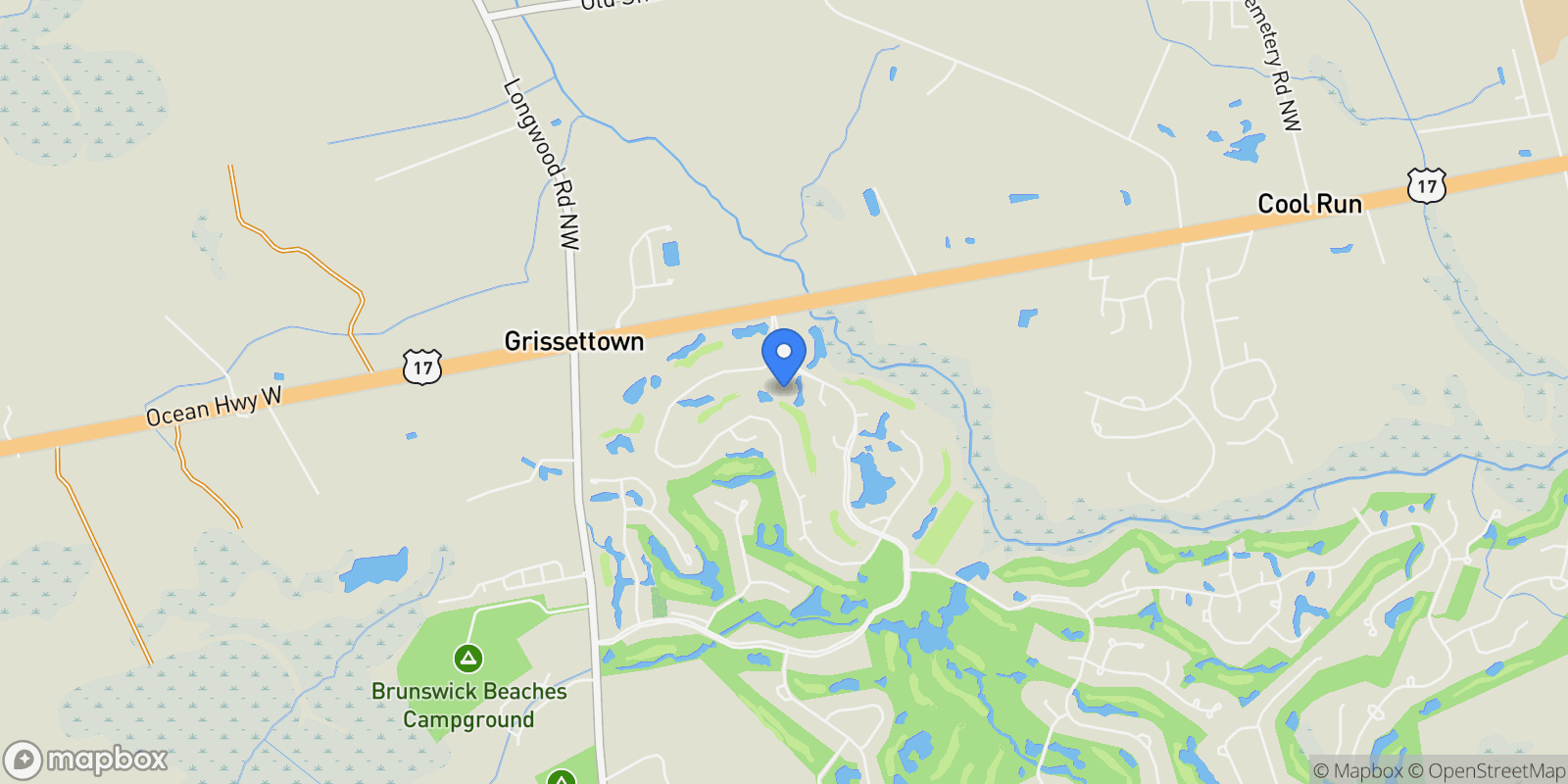 Map showing 6756 Limerick Place SW, Ocean Isle Beach, North Carolina, United States.