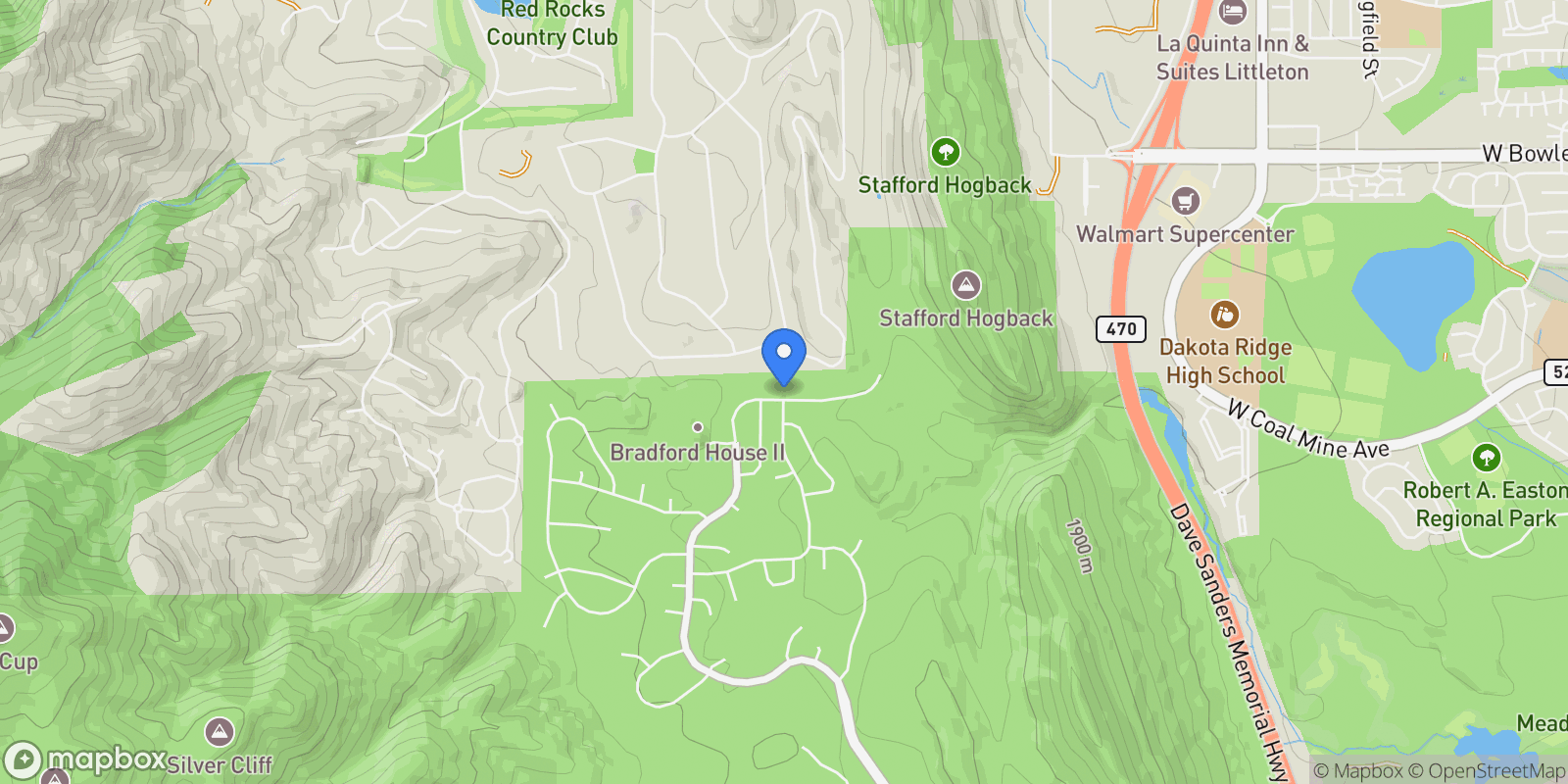 Map showing 81 N Ranch Road, Littleton, Colorado, United States.