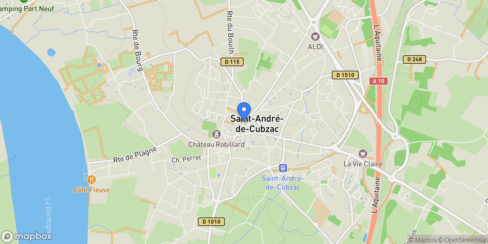 Map showing Saint-André-de-Cubzac, Saint-André-de-Cubzac, Saint-André-de-Cubzac, Nouvelle-Aquitaine, France.