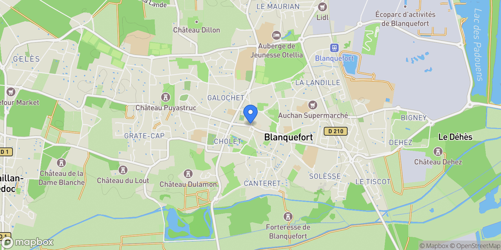 Map showing Blanquefort, Blanquefort, Blanquefort, Nouvelle-Aquitaine, France.