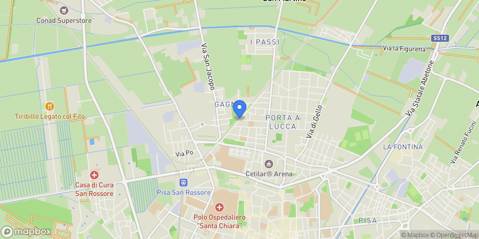 Map showing Via Tino di Camaino,, Riglione-Oratoio, Tuscany, Italy.