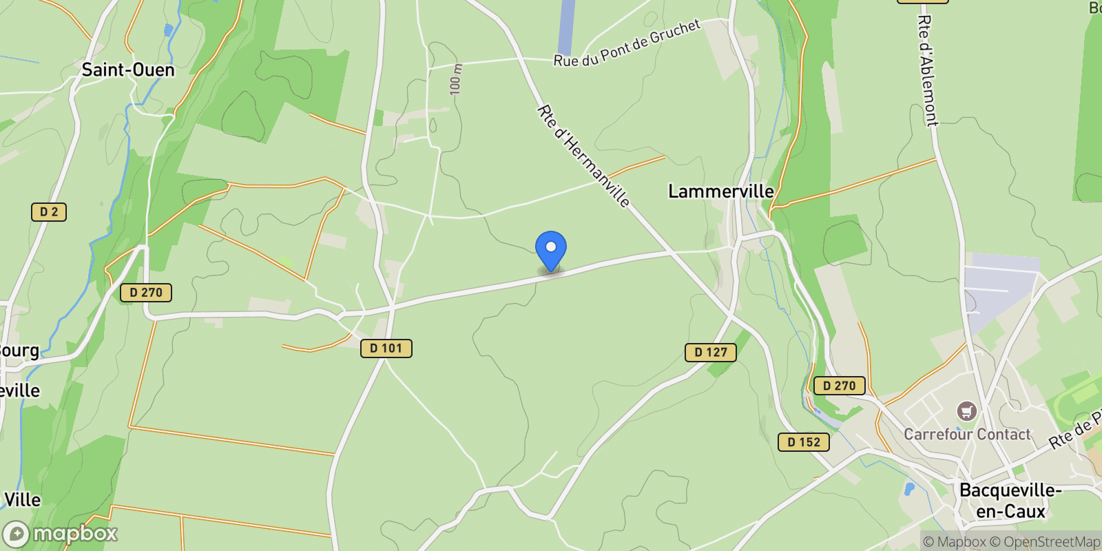 Map showing Lammerville, Normandy, France.
