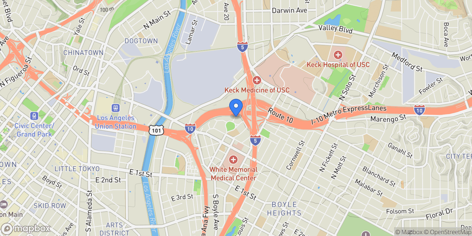 Map showing 716 Echandia Street, Los Angeles, California, United States.