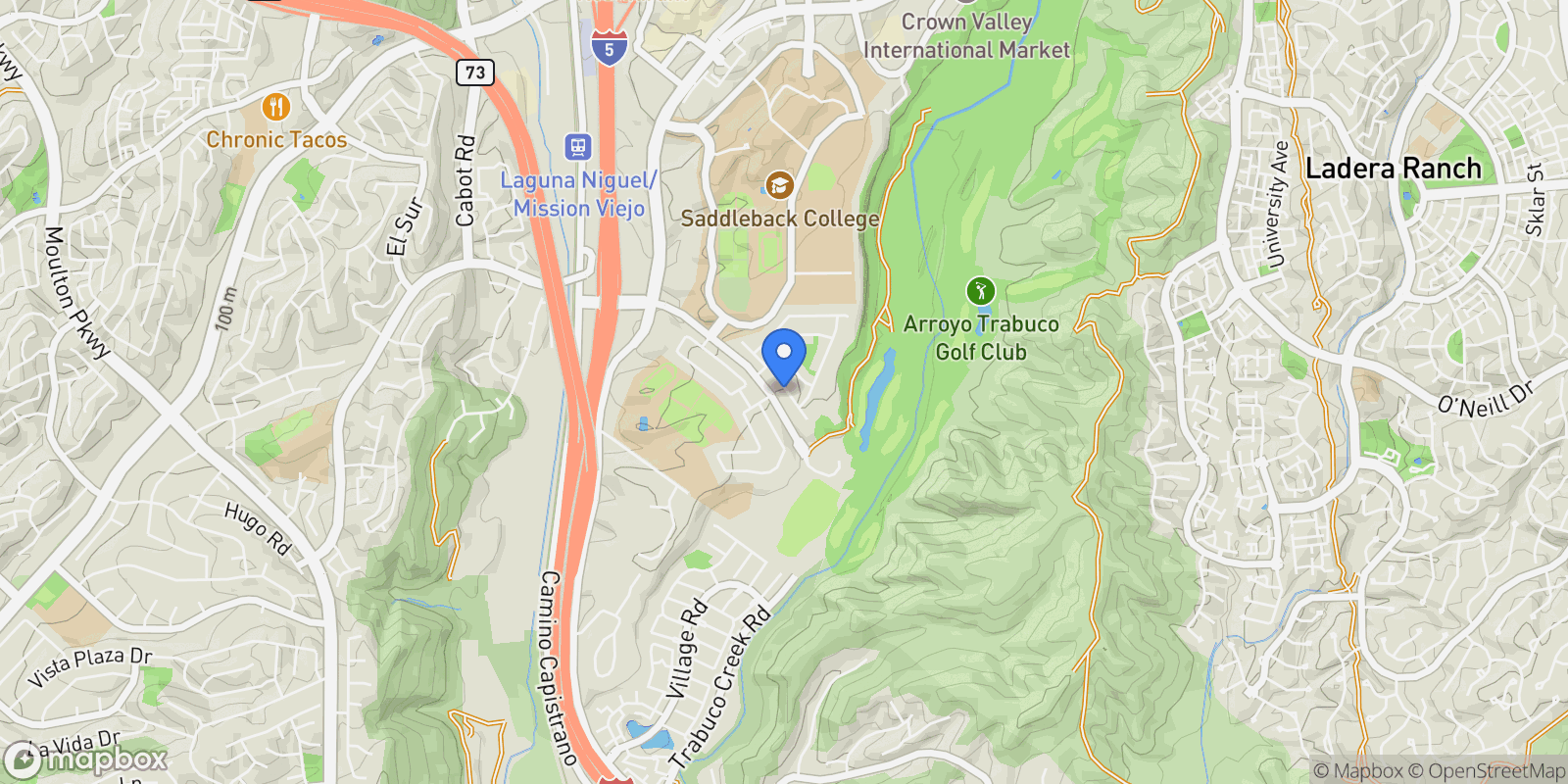 Map showing 28841 La Lita, Mission Viejo, California, United States.