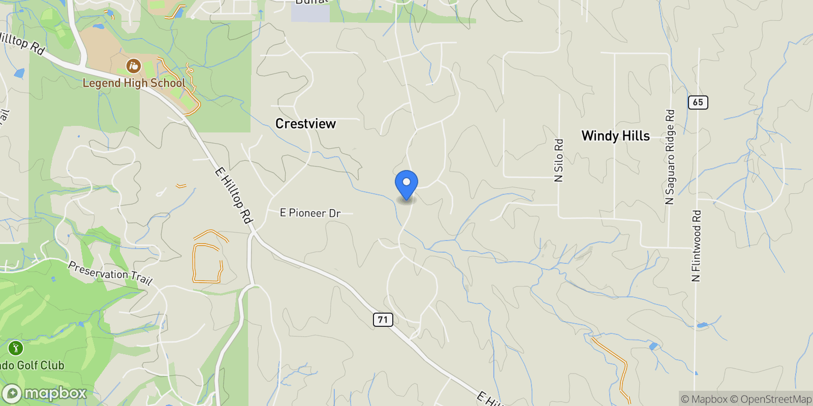 Map showing 8203 Merryvale Trail, Parker, Colorado, United States.