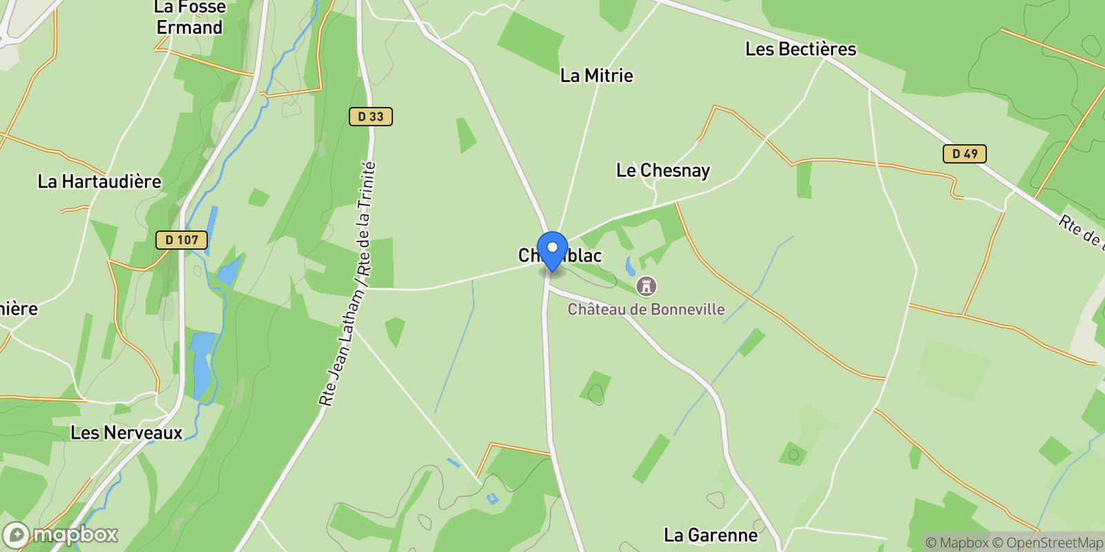 Map showing Chamblac, Chamblac, Chamblac, Normandy, France.