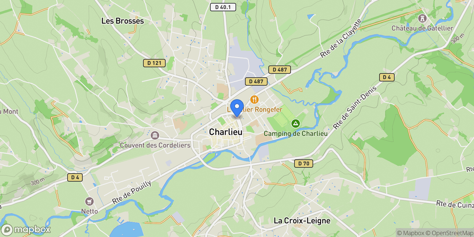Map showing Charlieu, Charlieu, Charlieu, Auvergne-Rhône-Alpes, France.