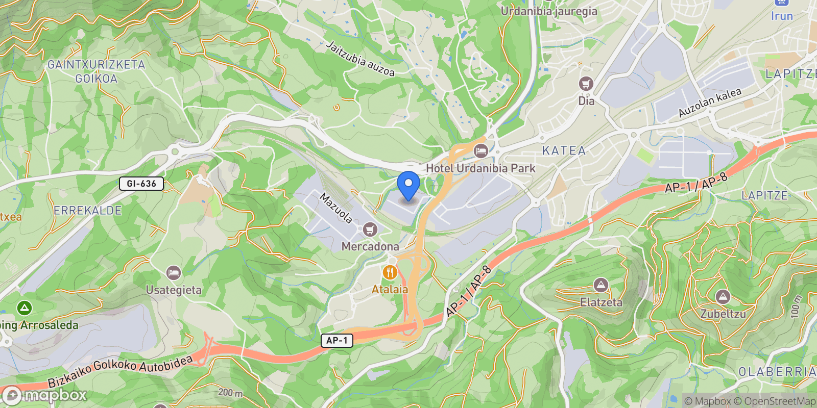 Map showing Irun, Basque Country, Spain.