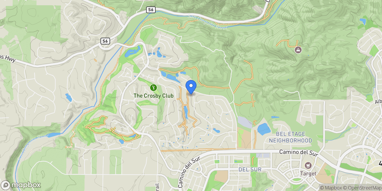Map showing 17028 Rendezvous Circle, Rancho Santa Fe, California, United States.