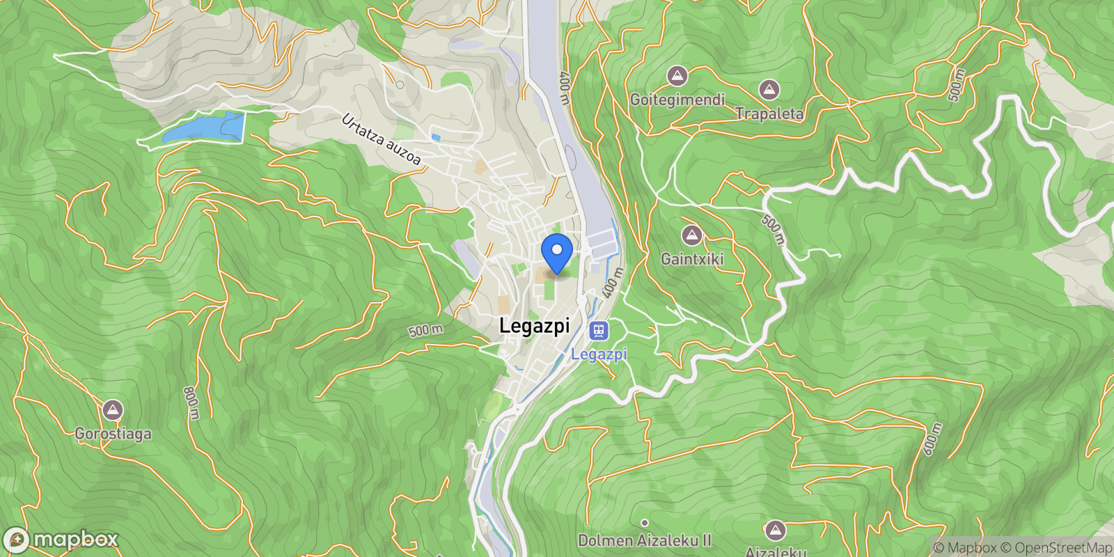 Map showing Santikutz 12, Legazpi, Basque Country, Spain.
